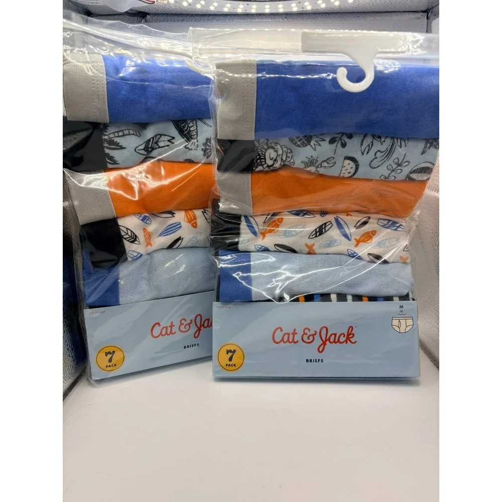 Cat & Jack Boys Briefs Sz M (8) - 2 pks of 7 Briefs